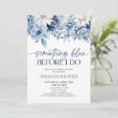 Iets blauw voor ik Floral Vrijgezellenfeest doe Kaart (Staand voorkant)