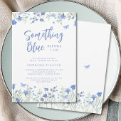 Iets blauw voor ik Floral Vrijgezellenfeest doe Kaart