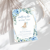 Iets blauw voor ik Floral Vrijgezellenfeest doe Kaart