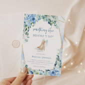 Iets blauw voor ik Floral Vrijgezellenfeest doe Kaart