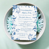 Iets blauw voor ik Floral Vrijgezellenfeest doe Kaart