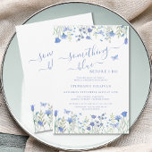 Iets blauw voor ik Floral Vrijgezellenfeest doe Kaart