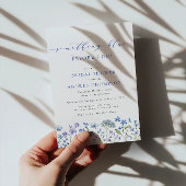 Iets blauw voor ik Floral Vrijgezellenfeest doe Kaart