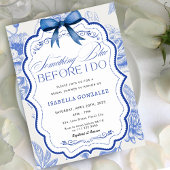 Iets blauw voor ik Floral Vrijgezellenfeest doe Kaart