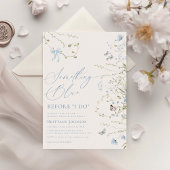 Iets blauw voor ik Floral Vrijgezellenfeest doe Kaart