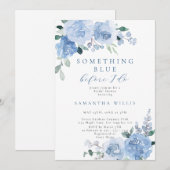 Iets blauw voor ik Floral Vrijgezellenfeest doe Kaart (Voorkant / Achterkant)