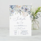 Iets blauw voor ik Floral Vrijgezellenfeest doe Kaart (Staand voorkant)