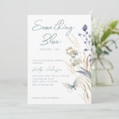 Iets blauw voor ik Floral Vrijgezellenfeest doe Kaart (Staand voorkant)