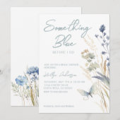 Iets blauw voor ik Floral Vrijgezellenfeest doe Kaart (Voorkant / Achterkant)