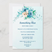 Iets blauw voor ik Floral Vrijgezellenfeest doe Kaart (Voorkant)