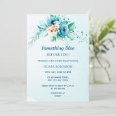 Iets blauw voor ik Floral Vrijgezellenfeest doe Kaart (Staand voorkant)