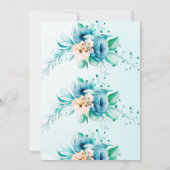 Iets blauw voor ik Floral Vrijgezellenfeest doe Kaart (Achterkant)