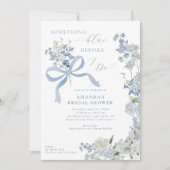 Iets blauw voor ik Floral Vrijgezellenfeest doe Kaart (Voorkant)