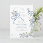 Iets blauw voor ik Floral Vrijgezellenfeest doe Kaart (Staand voorkant)