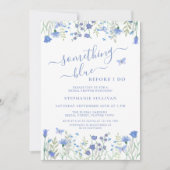 Iets blauw voor ik Floral Vrijgezellenfeest doe Kaart (Voorkant)