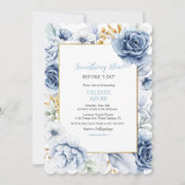 Iets blauw voor ik Floral Vrijgezellenfeest doe Kaart (Voorkant)