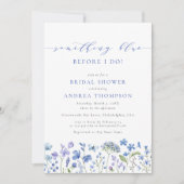 Iets blauw voor ik Floral Vrijgezellenfeest doe Kaart (Voorkant)