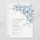 Iets blauw voor ik Floral Vrijgezellenfeest doe Kaart (Voorkant)