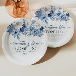 Iets blauw voor ik Floral Vrijgezellenfeest doe Papieren Bordje<br><div class="desc">Dit is iets blauw voordat ik doe Dusty Blue Floral Flowers Vrijgezellenfeest papier Borden!</div>