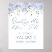 Iets blauw voor ik Floral Vrijgezellenfeest doe Poster (Voorkant)