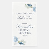 Iets blauw voor ik Floral Vrijgezellenfeest doe Servet (Voorkant)
