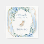 Iets blauw voor ik Floral Vrijgezellenfeest doe Servet (Voorkant)