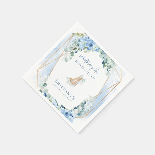 Iets blauw voor ik Floral Vrijgezellenfeest doe Servet (Hoek)