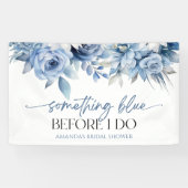 Iets blauw voor ik Floral Vrijgezellenfeest doe Spandoek (Horizontaal)