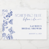 Iets blauw voor ik Floral Vrijgezellenfeest doe Sparkling Wijnetiket (Enkel label)