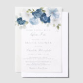 Iets blauw voor ik Floral Vrijgezellenfeest doe Vellum Uitnodigingen (Offset)