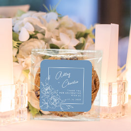 Iets blauw voor ik Floral Vrijgezellenfeest doe Vierkante Sticker