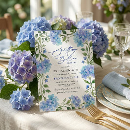 Iets Blauw voor ik Hydrangea Bruidsdouche doe Kaart