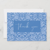 Iets blauw voor ik trouw bruidsbeur bedankkaart (Voorkant)