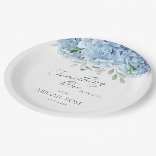 Iets blauw voor ik Vrijgezellenfeest doe Papieren Bordje (Gekanteld)