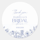 Iets blauw voor ik Vrijgezellenfeest doe Ronde Sticker (Voorkant)