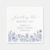 Iets blauw voor ik Vrijgezellenfeest doe Servet (Voorkant)