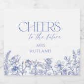 Iets blauw voor ik Vrijgezellenfeest doe Sparkling Wijnetiket (Enkel label)