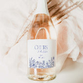 Iets blauw voor ik Vrijgezellenfeest doe Sparkling Wijnetiket