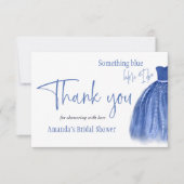 Iets blauw voor ik Vrijgezellenfeest maak Bedankkaart (Voorkant)