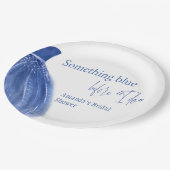 Iets blauw voor ik Vrijgezellenfeest maak Papieren Bordje (Gekanteld)