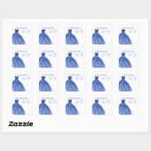 Iets blauw voor ik Vrijgezellenfeest maak Vierkante Sticker (Vel)