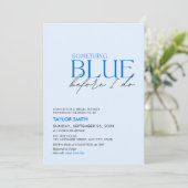 Iets blauw voor ik Vrijgezellenfeest Modern doe Kaart (Staand voorkant)