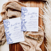 Iets blauw voor ik Vrijgezellenfeest uitnodig Kaart