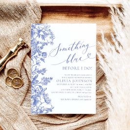 Iets blauw voor ik Vrijgezellenfeest uitnodig Kaart