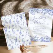 Iets blauw voor ik Vrijgezellenfeest uitnodig Kaart