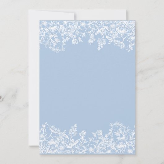 Iets blauw voor ik Vrijgezellenfeest uitnodig Kaart (Achterkant)