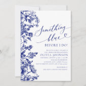 Iets blauw voor ik Vrijgezellenfeest uitnodig Kaart (Voorkant)