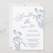 Iets blauw voor ik Vrijgezellenfeest uitnodigen Kaart (Voorkant)