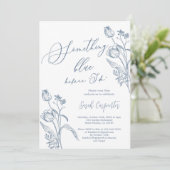 Iets blauw voor ik Vrijgezellenfeest uitnodigen Kaart (Staand voorkant)