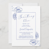 Iets blauw voor ik Vrijgezellenfeest uitnodigen Kaart (Voorkant)